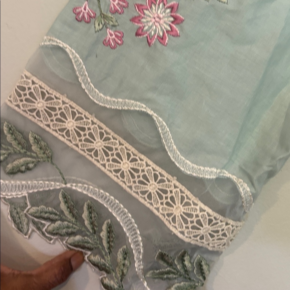 Ethnc Floral Embroidered Maxi Dress M - Picture 5 of 13